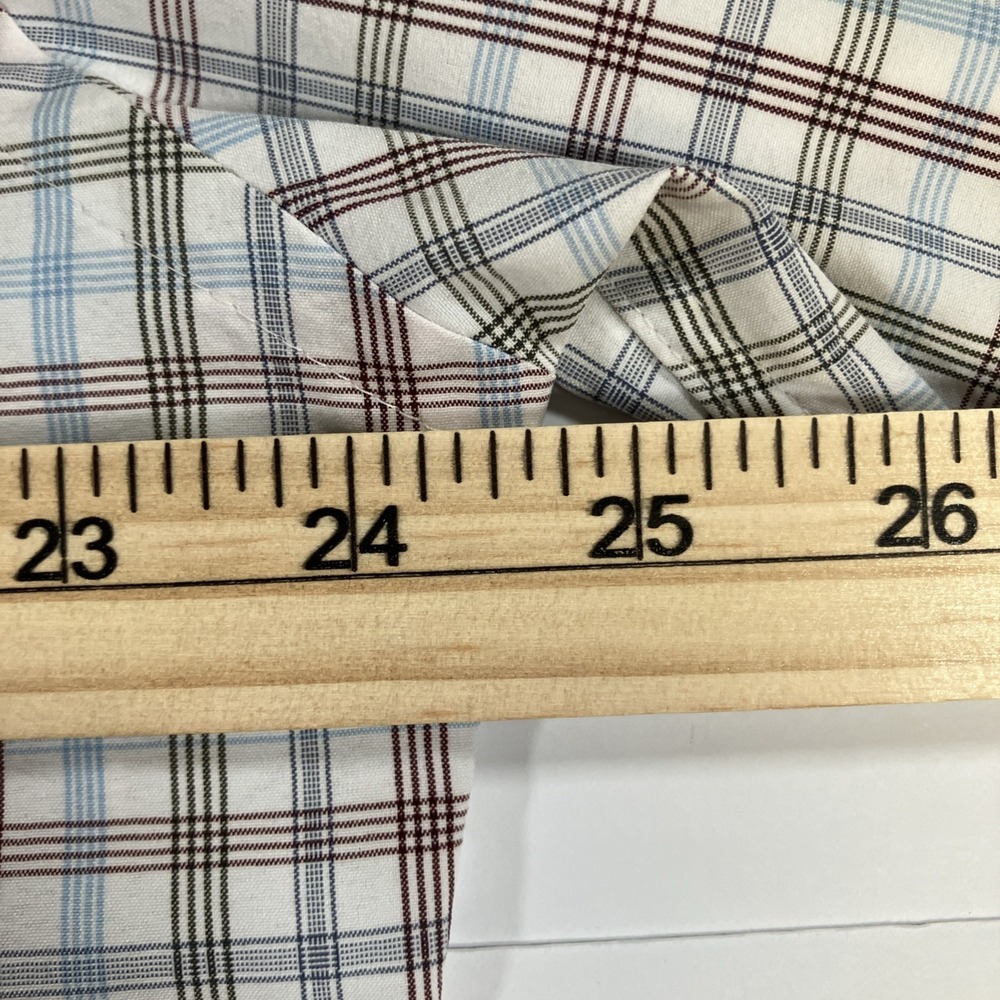 Peter Millar Summer Comfort Shirt L Blue Red Tattersall Check Plaid Button Down - Picture 12 of 16